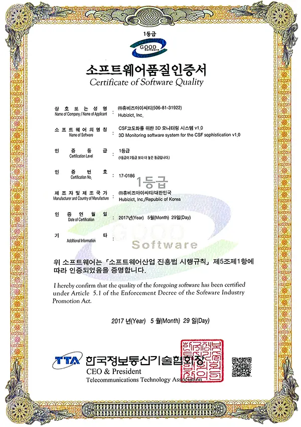 CSF고도화를 위한 3D 모니터링 시스템